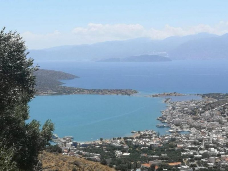 Pines MIT BESICHTIGUNGSVIDEO: Bauland am Meer mit Panoramablick auf die Bucht von Elounda Grundstück kaufen